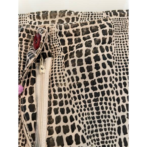 Women’s Snake Print Pants Boot Flare Women’s size XS - Picture 3 of 9